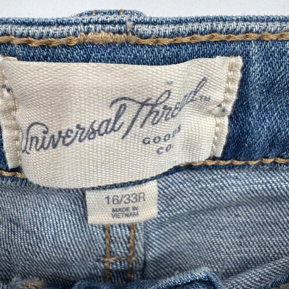 Womens UNIVERSAL THREAD Jeans Size 16 / 33R blue cotton blend - Picture 6 of 13